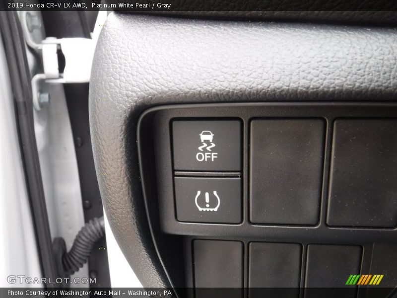 Platinum White Pearl / Gray 2019 Honda CR-V LX AWD