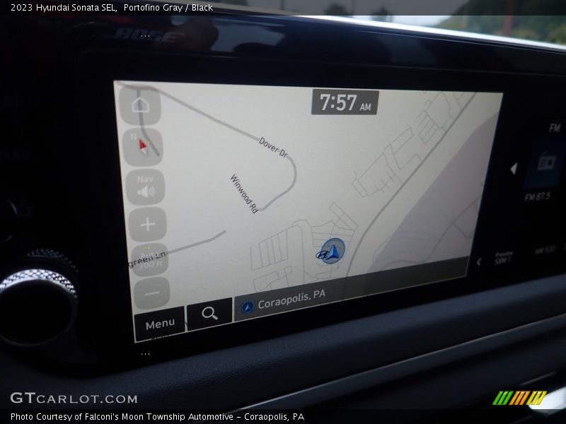 Portofino Gray / Black 2023 Hyundai Sonata SEL