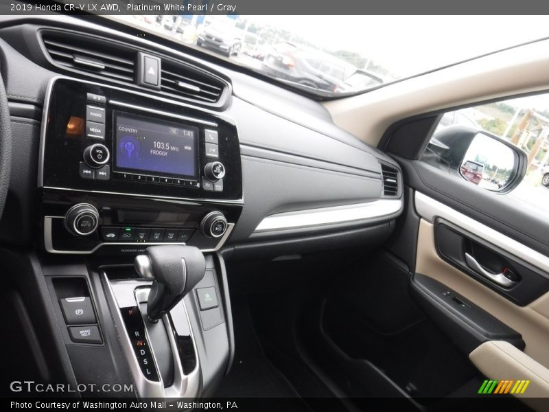 Platinum White Pearl / Gray 2019 Honda CR-V LX AWD