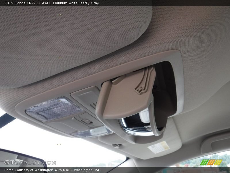 Platinum White Pearl / Gray 2019 Honda CR-V LX AWD