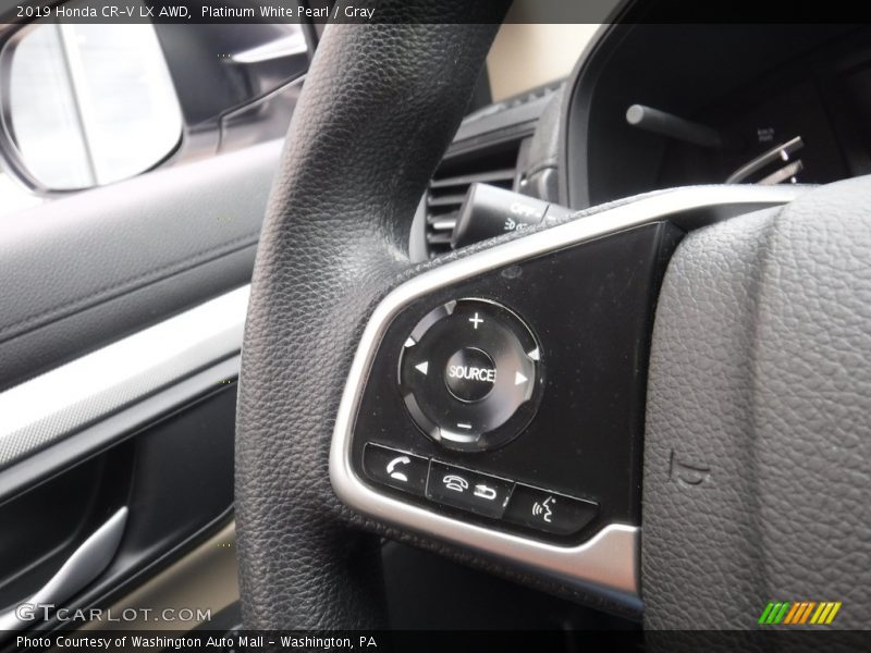Platinum White Pearl / Gray 2019 Honda CR-V LX AWD