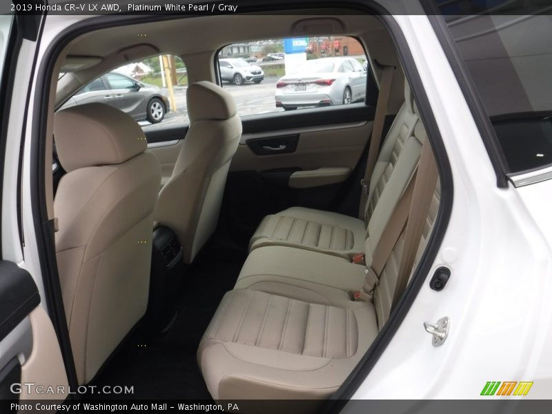 Platinum White Pearl / Gray 2019 Honda CR-V LX AWD