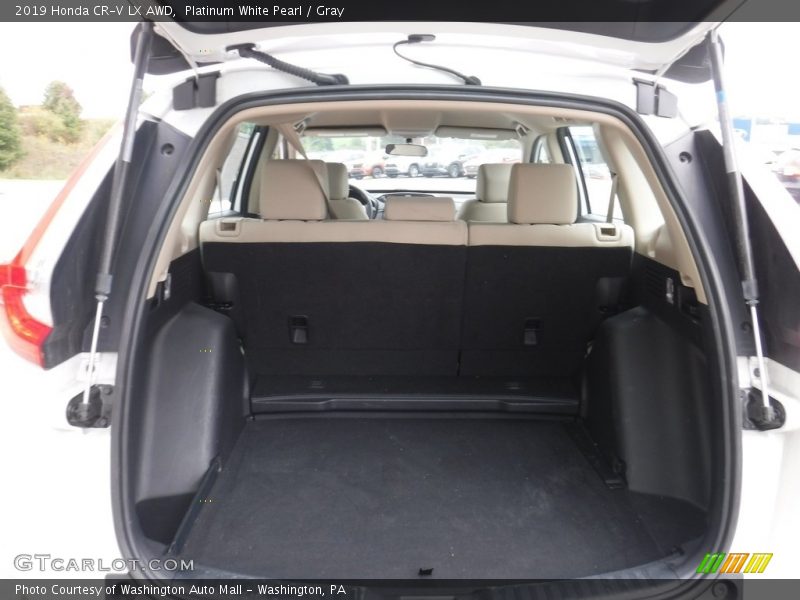 Platinum White Pearl / Gray 2019 Honda CR-V LX AWD