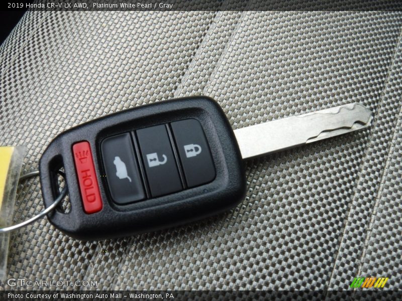 Platinum White Pearl / Gray 2019 Honda CR-V LX AWD
