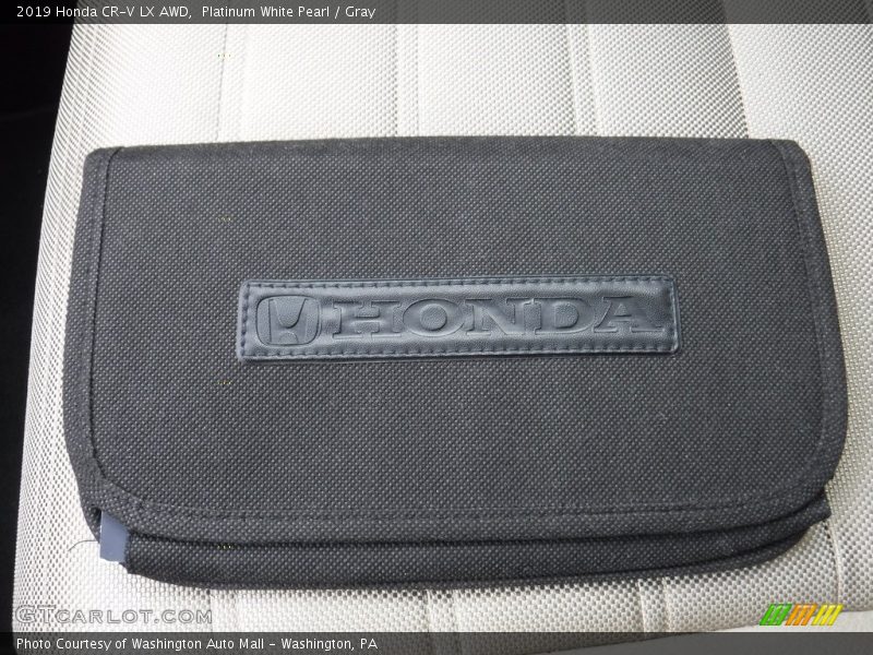 Platinum White Pearl / Gray 2019 Honda CR-V LX AWD