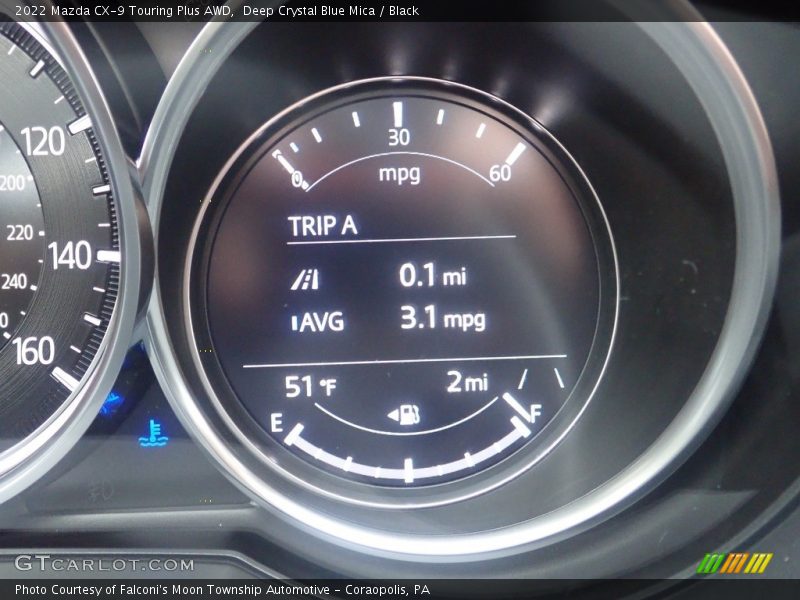 Deep Crystal Blue Mica / Black 2022 Mazda CX-9 Touring Plus AWD