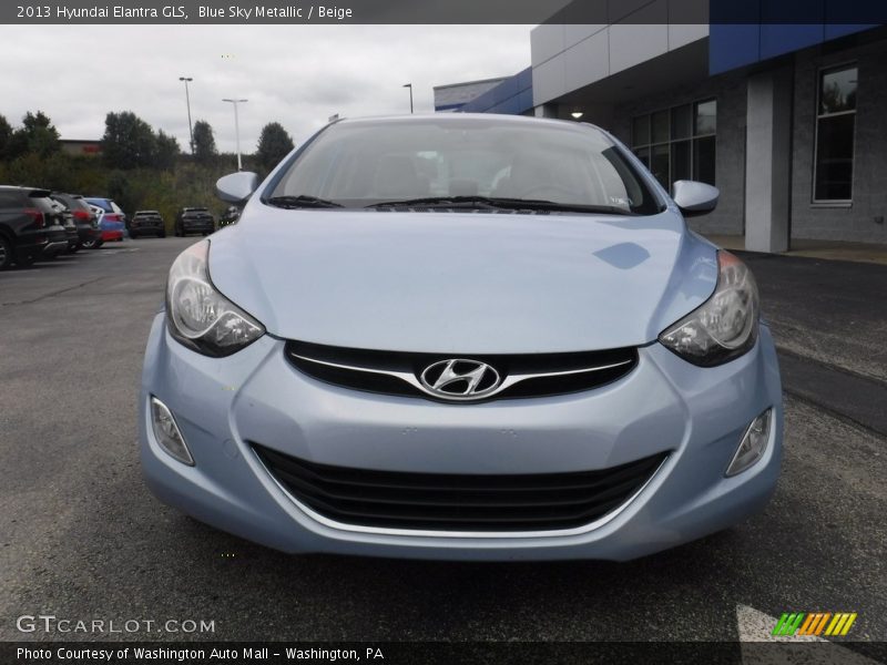 Blue Sky Metallic / Beige 2013 Hyundai Elantra GLS