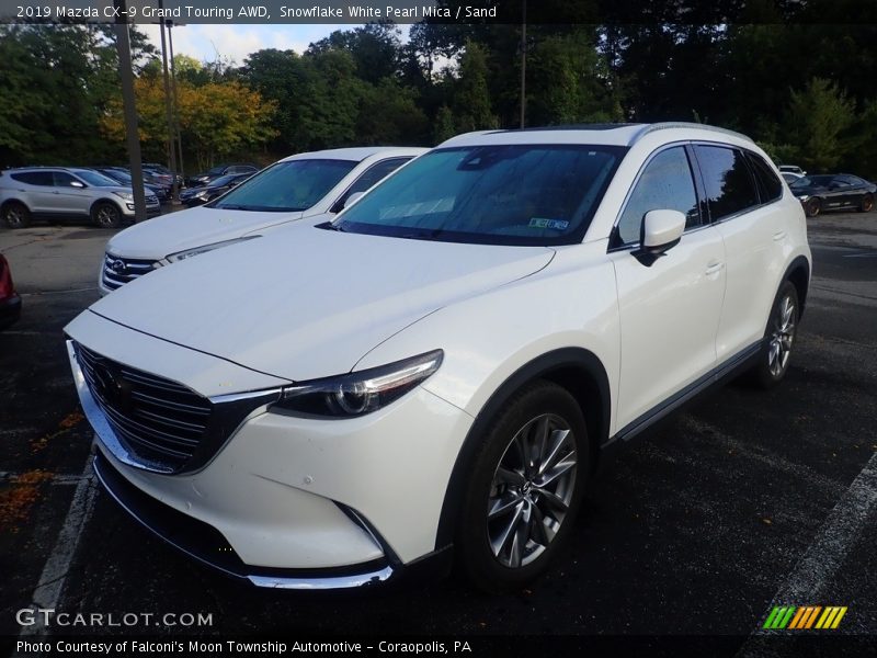 Snowflake White Pearl Mica / Sand 2019 Mazda CX-9 Grand Touring AWD
