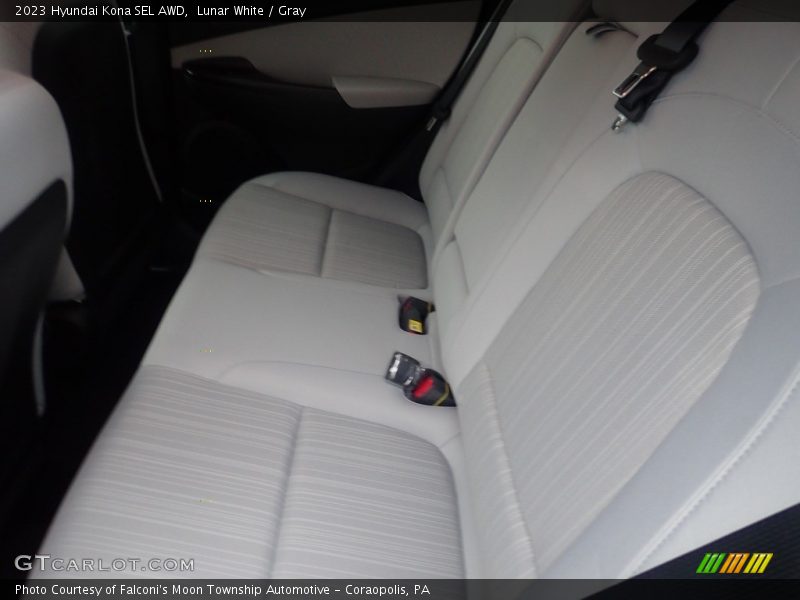 Lunar White / Gray 2023 Hyundai Kona SEL AWD