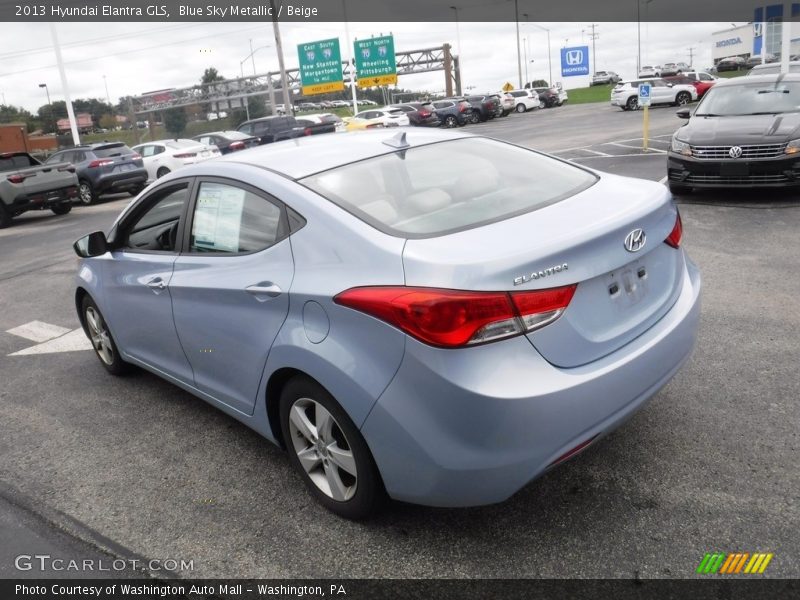 Blue Sky Metallic / Beige 2013 Hyundai Elantra GLS