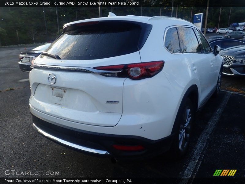 Snowflake White Pearl Mica / Sand 2019 Mazda CX-9 Grand Touring AWD