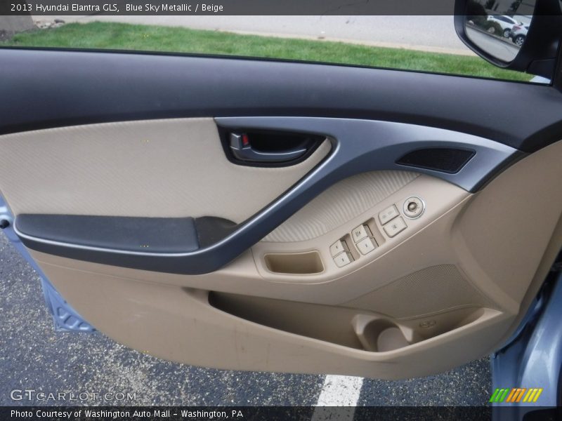 Blue Sky Metallic / Beige 2013 Hyundai Elantra GLS