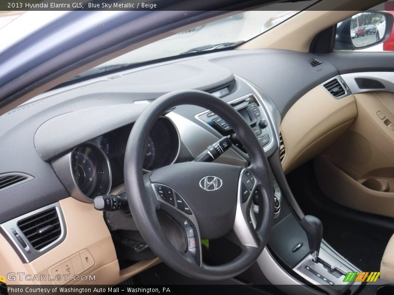 Blue Sky Metallic / Beige 2013 Hyundai Elantra GLS