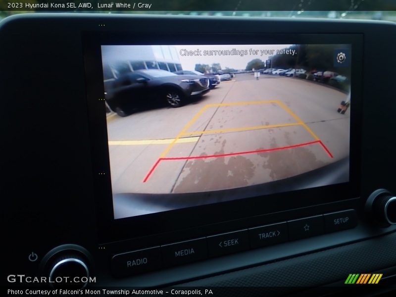 Lunar White / Gray 2023 Hyundai Kona SEL AWD