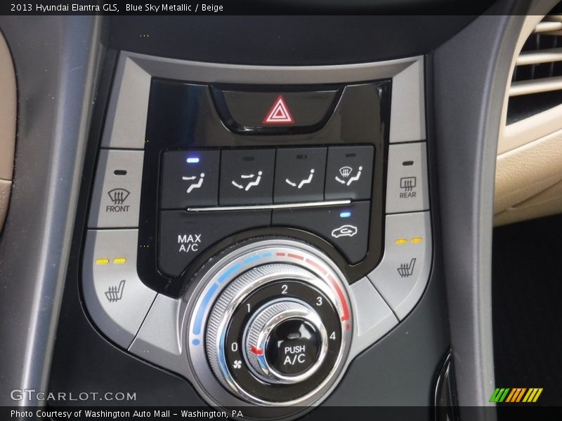 Blue Sky Metallic / Beige 2013 Hyundai Elantra GLS