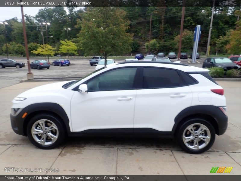 Lunar White / Black 2023 Hyundai Kona SE AWD
