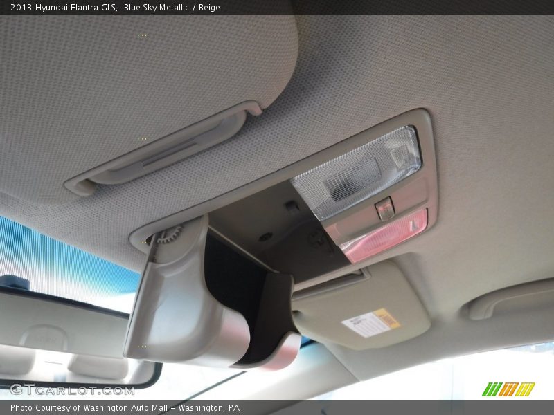 Blue Sky Metallic / Beige 2013 Hyundai Elantra GLS