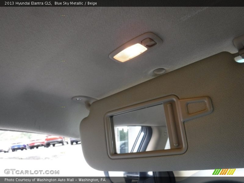 Blue Sky Metallic / Beige 2013 Hyundai Elantra GLS