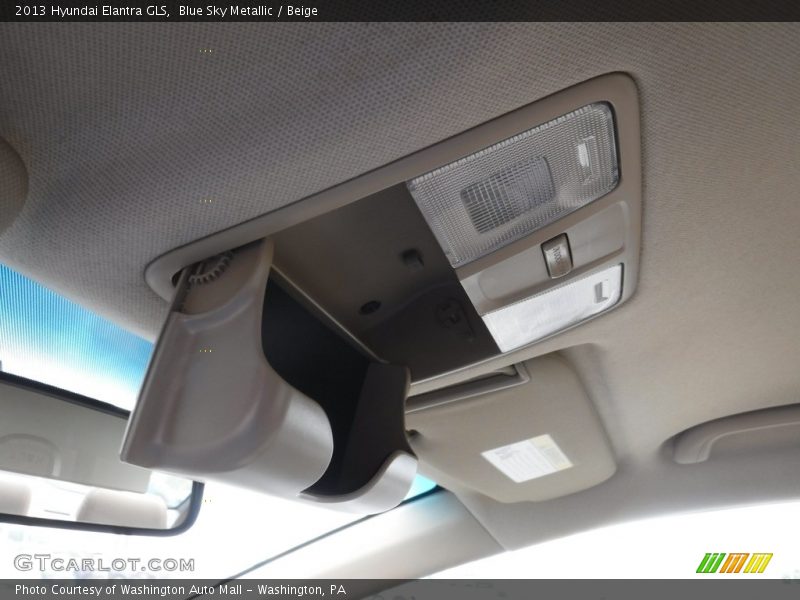 Blue Sky Metallic / Beige 2013 Hyundai Elantra GLS