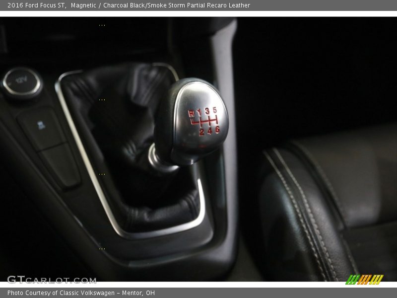Magnetic / Charcoal Black/Smoke Storm Partial Recaro Leather 2016 Ford Focus ST