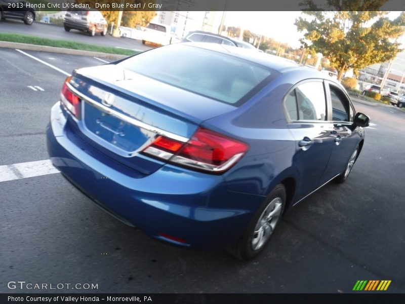 Dyno Blue Pearl / Gray 2013 Honda Civic LX Sedan