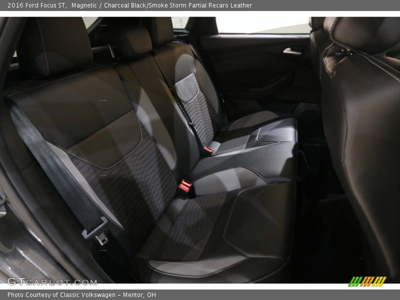 Magnetic / Charcoal Black/Smoke Storm Partial Recaro Leather 2016 Ford Focus ST