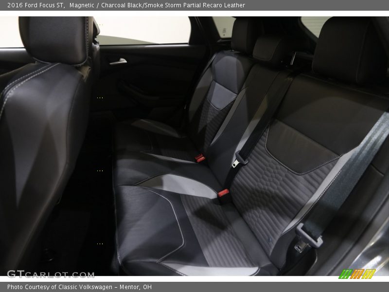 Magnetic / Charcoal Black/Smoke Storm Partial Recaro Leather 2016 Ford Focus ST