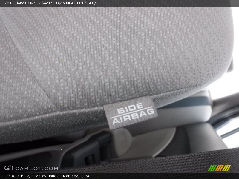 Dyno Blue Pearl / Gray 2013 Honda Civic LX Sedan