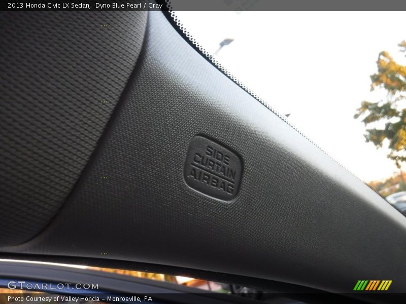 Dyno Blue Pearl / Gray 2013 Honda Civic LX Sedan