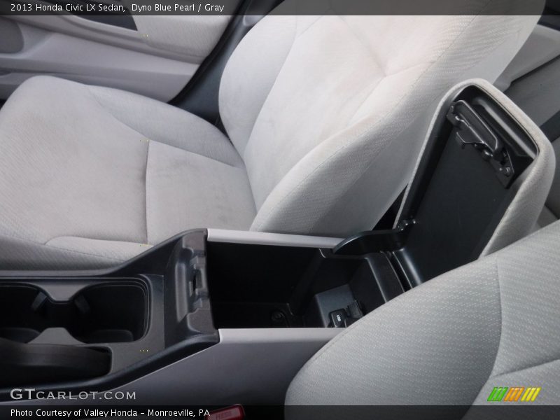 Dyno Blue Pearl / Gray 2013 Honda Civic LX Sedan