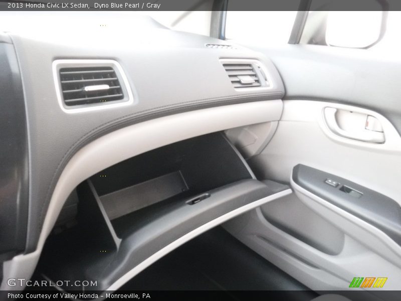 Dyno Blue Pearl / Gray 2013 Honda Civic LX Sedan