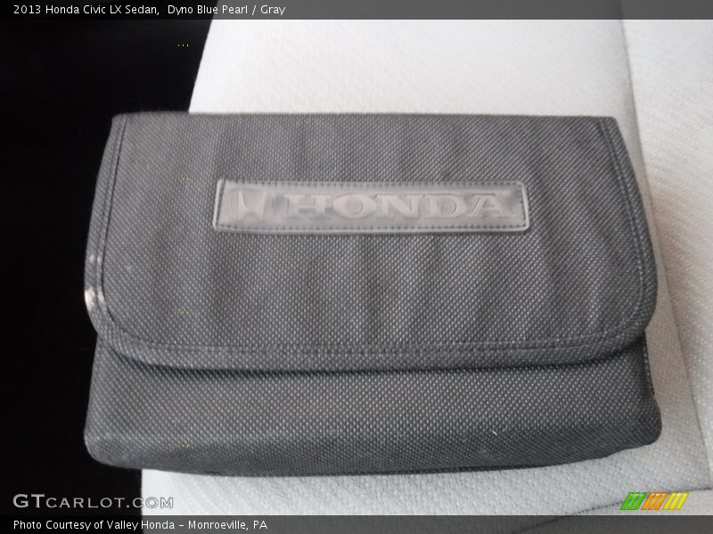 Dyno Blue Pearl / Gray 2013 Honda Civic LX Sedan