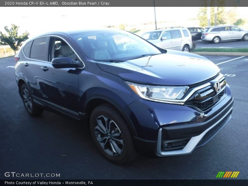 Obsidian Blue Pearl / Gray 2020 Honda CR-V EX-L AWD