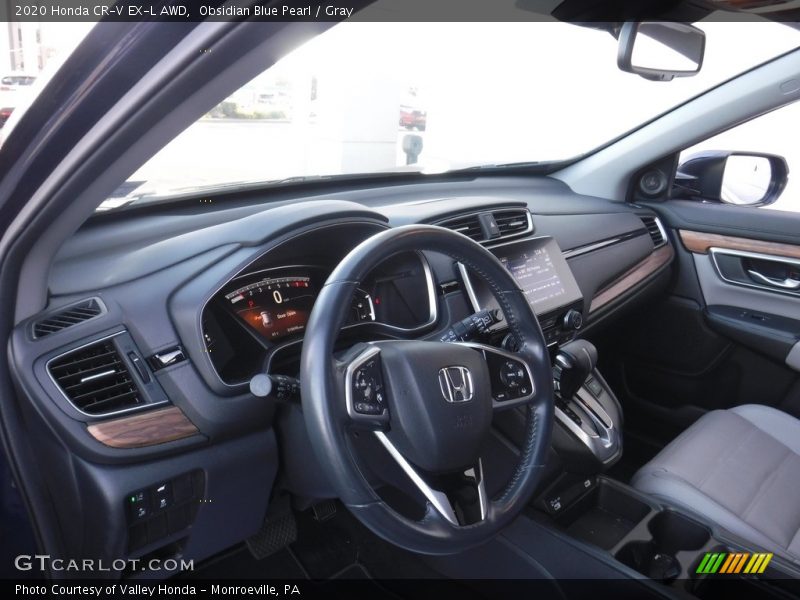 Obsidian Blue Pearl / Gray 2020 Honda CR-V EX-L AWD