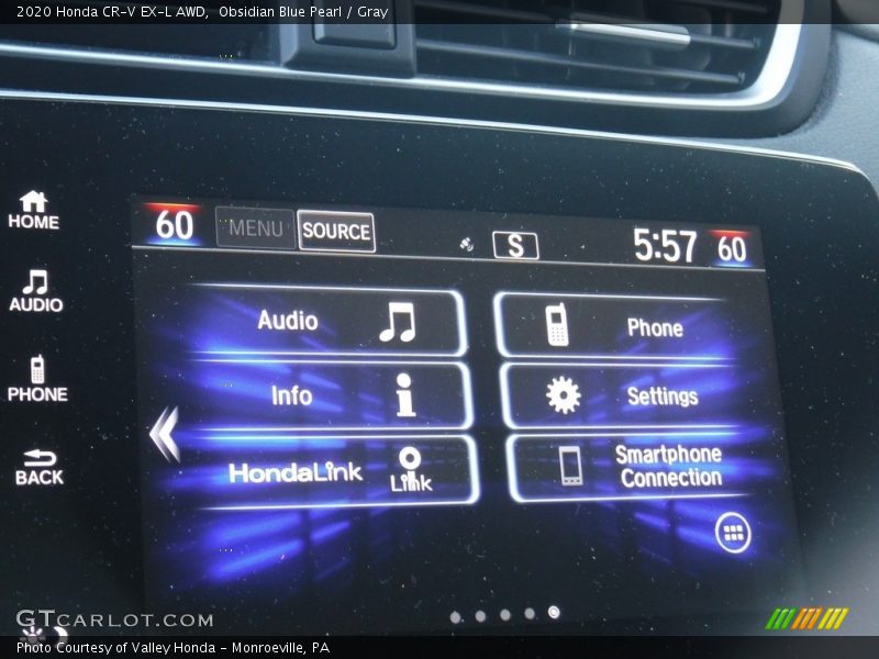Obsidian Blue Pearl / Gray 2020 Honda CR-V EX-L AWD