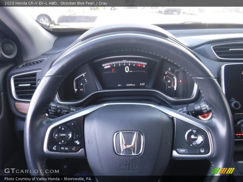 Obsidian Blue Pearl / Gray 2020 Honda CR-V EX-L AWD