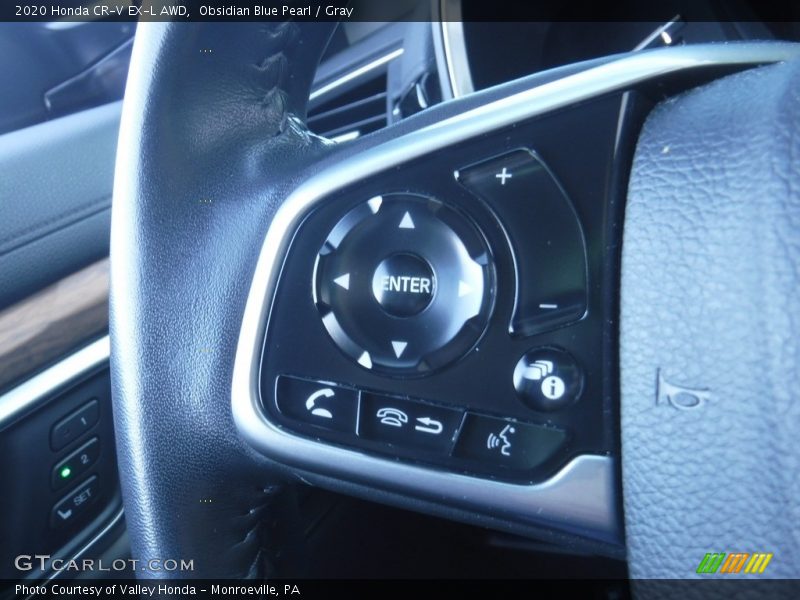 Obsidian Blue Pearl / Gray 2020 Honda CR-V EX-L AWD