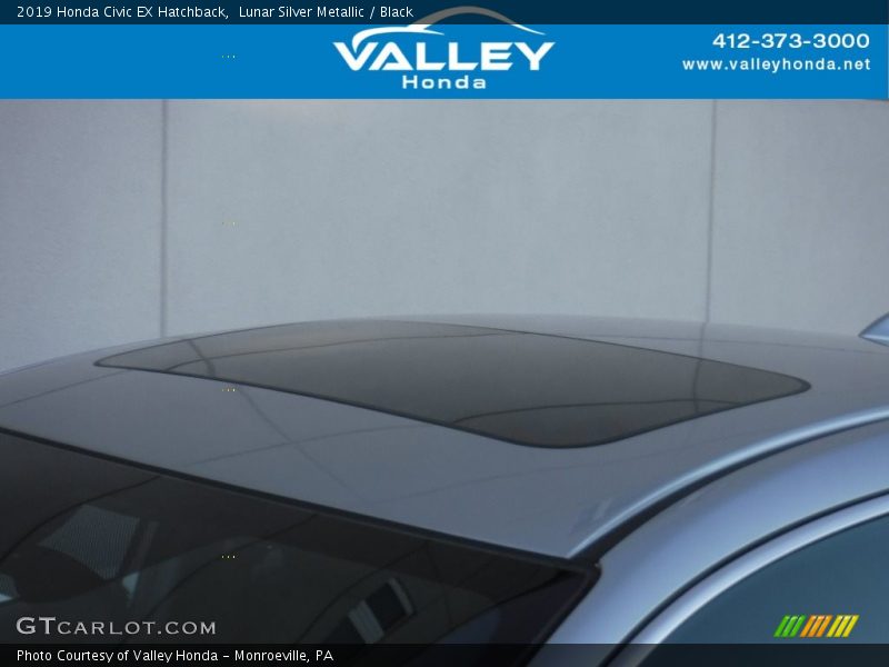 Lunar Silver Metallic / Black 2019 Honda Civic EX Hatchback