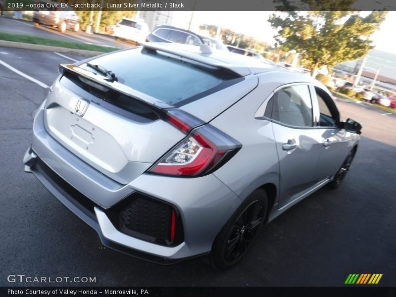Lunar Silver Metallic / Black 2019 Honda Civic EX Hatchback