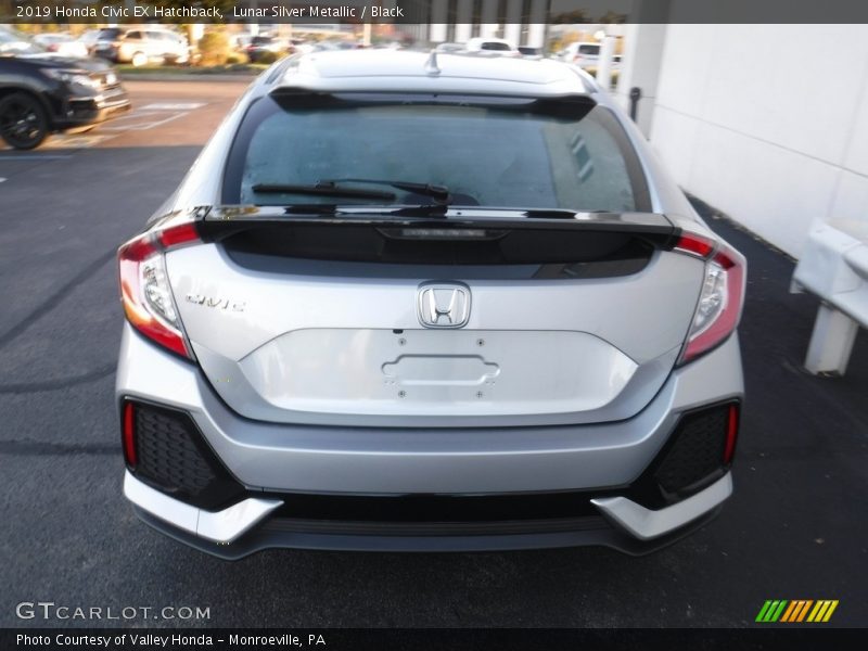 Lunar Silver Metallic / Black 2019 Honda Civic EX Hatchback