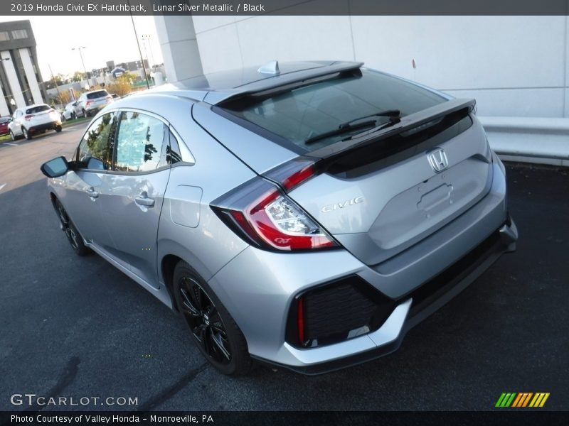 Lunar Silver Metallic / Black 2019 Honda Civic EX Hatchback
