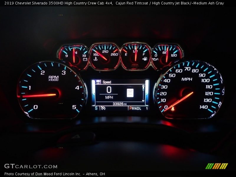 Cajun Red Tintcoat / High Country Jet Black/­Medium Ash Gray 2019 Chevrolet Silverado 3500HD High Country Crew Cab 4x4