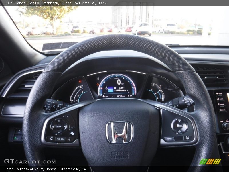Lunar Silver Metallic / Black 2019 Honda Civic EX Hatchback
