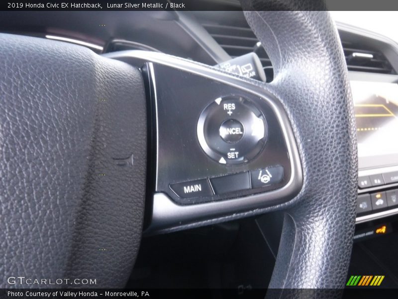 Lunar Silver Metallic / Black 2019 Honda Civic EX Hatchback