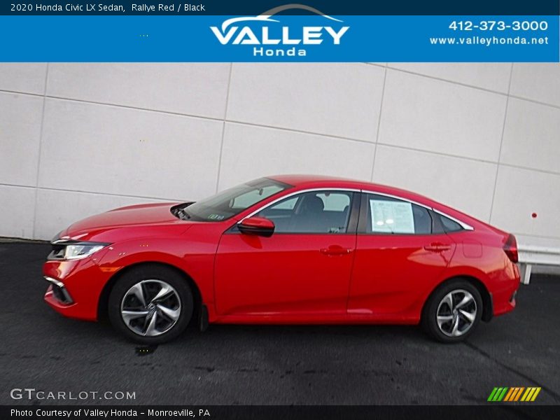 Rallye Red / Black 2020 Honda Civic LX Sedan