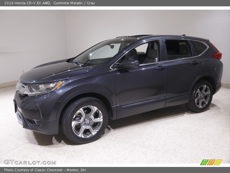 Gunmetal Metallic / Gray 2019 Honda CR-V EX AWD