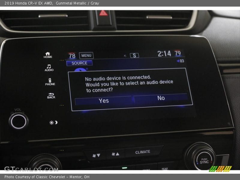 Gunmetal Metallic / Gray 2019 Honda CR-V EX AWD