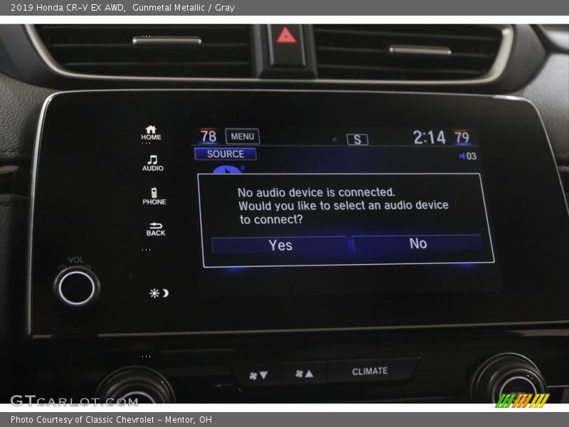 Gunmetal Metallic / Gray 2019 Honda CR-V EX AWD