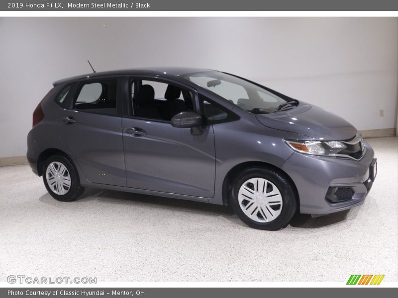 Modern Steel Metallic / Black 2019 Honda Fit LX