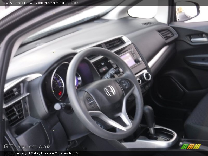 Modern Steel Metallic / Black 2019 Honda Fit LX